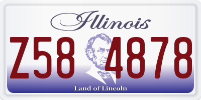 IL license plate Z584878