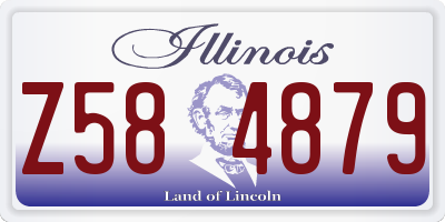 IL license plate Z584879