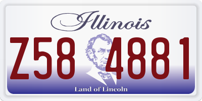 IL license plate Z584881