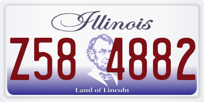 IL license plate Z584882