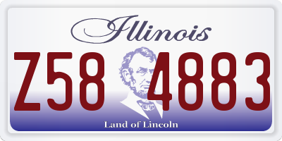 IL license plate Z584883