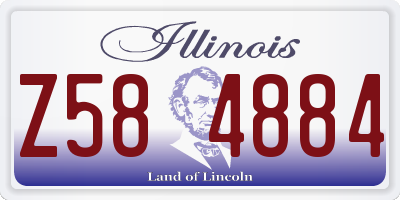IL license plate Z584884