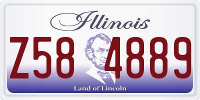 IL license plate Z584889