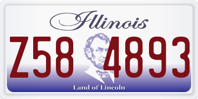 IL license plate Z584893
