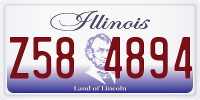 IL license plate Z584894