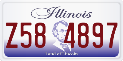 IL license plate Z584897