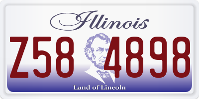 IL license plate Z584898