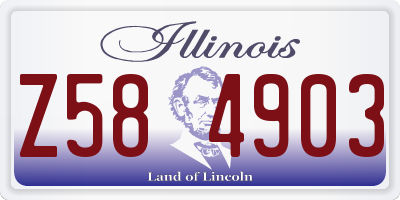 IL license plate Z584903