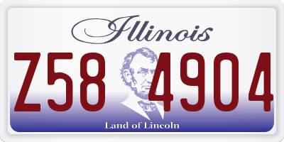 IL license plate Z584904