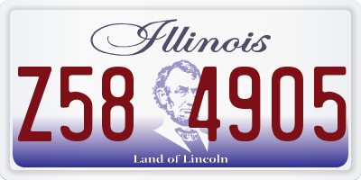 IL license plate Z584905