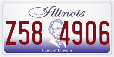 IL license plate Z584906