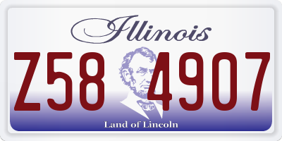 IL license plate Z584907