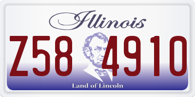 IL license plate Z584910