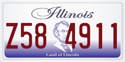 IL license plate Z584911