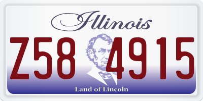 IL license plate Z584915