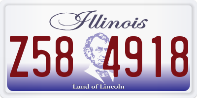 IL license plate Z584918