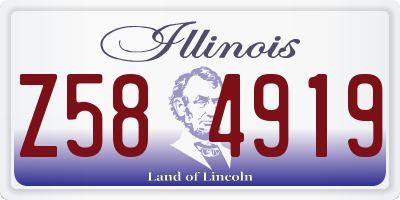 IL license plate Z584919
