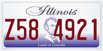 IL license plate Z584921
