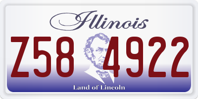 IL license plate Z584922