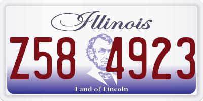 IL license plate Z584923