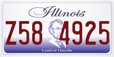 IL license plate Z584925
