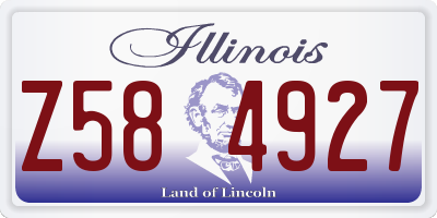IL license plate Z584927