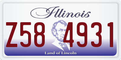 IL license plate Z584931