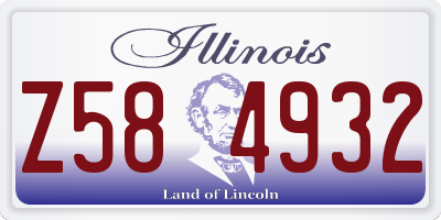 IL license plate Z584932