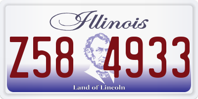 IL license plate Z584933