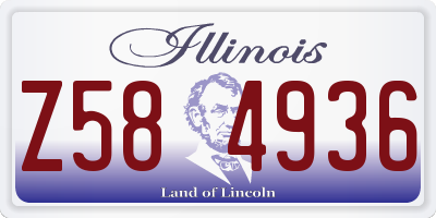 IL license plate Z584936