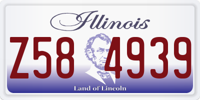 IL license plate Z584939