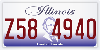 IL license plate Z584940