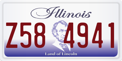 IL license plate Z584941
