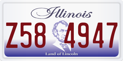 IL license plate Z584947