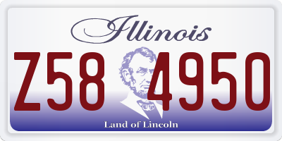 IL license plate Z584950