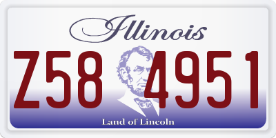 IL license plate Z584951