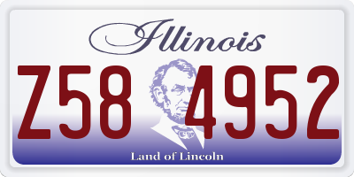 IL license plate Z584952