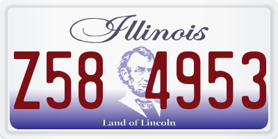 IL license plate Z584953