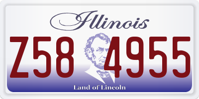 IL license plate Z584955