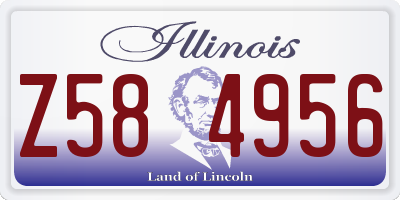 IL license plate Z584956
