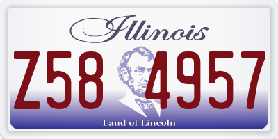 IL license plate Z584957
