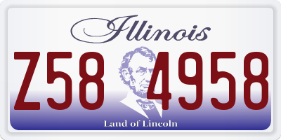 IL license plate Z584958