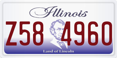 IL license plate Z584960