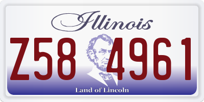 IL license plate Z584961