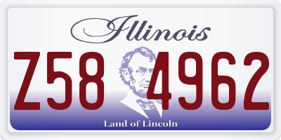 IL license plate Z584962
