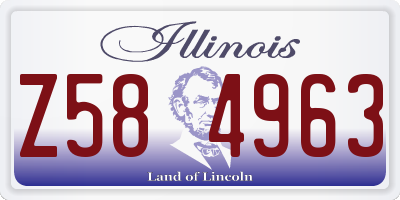 IL license plate Z584963