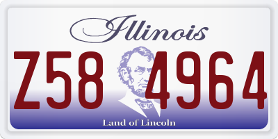 IL license plate Z584964