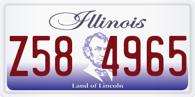 IL license plate Z584965
