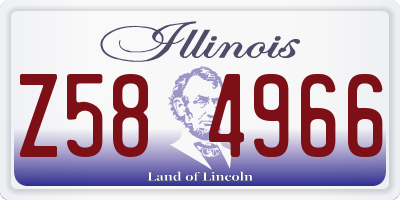 IL license plate Z584966