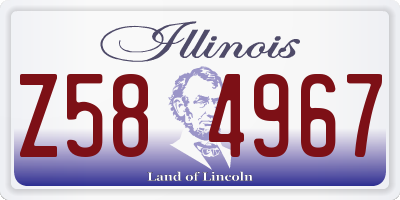 IL license plate Z584967